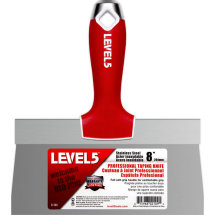 LEVEL5 Stainless Steel Taping Knife with Soft Grip Handle