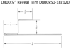 D-800 Drywall Reveal Trim