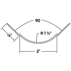 1 1/2" Jumbo Bullnose Inside Corner Bead