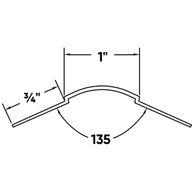 3/4" Large Bullnose Splayed Corner Bead