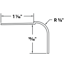 3/8" Medium Bullnose Kerfed Bead