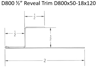 D-800 Drywall Reveal Trim