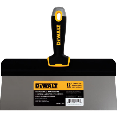 DEWALT Big Back Stainless Steel Taping Knife with Soft Grip Handle