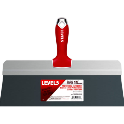 LEVEL5 Big Back Blue Steel Taping Knife with Soft Grip Handle