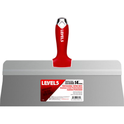 LEVEL5 Big Back Stainless Steel Taping Knife with Soft Grip Handle