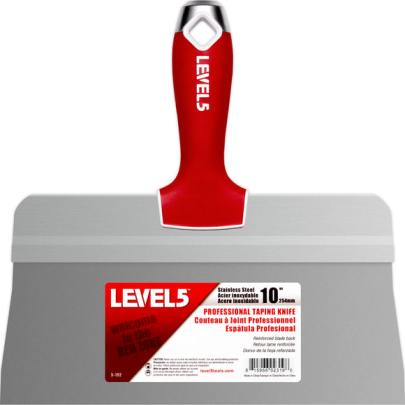 LEVEL5 Big Back Stainless Steel Taping Knife with Soft Grip Handle