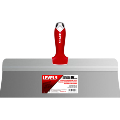 LEVEL5 Big Back Stainless Steel Taping Knife with Soft Grip Handle
