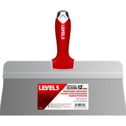 LEVEL5 Big Back Stainless Steel Taping Knife with Soft Grip Handle
