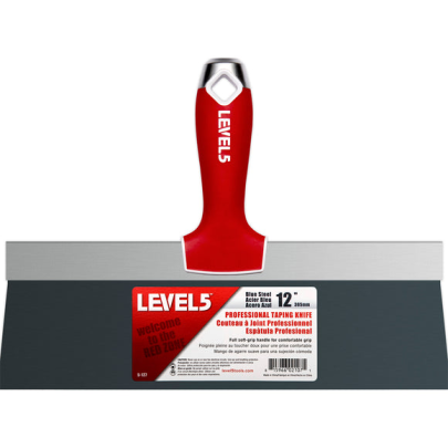 LEVEL5 Blue Steel Taping Knife with Soft Grip Handle