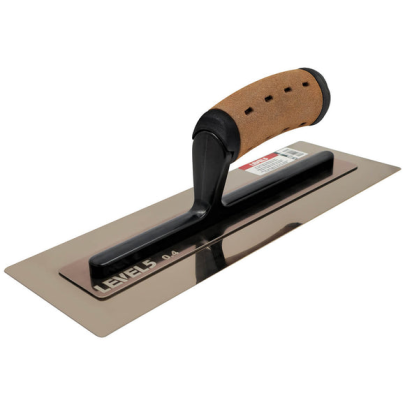 LEVEL5 FLEX Flat Finishing Trowel 4" with Leather Handle
