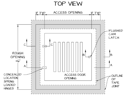 Louver Square Hinged