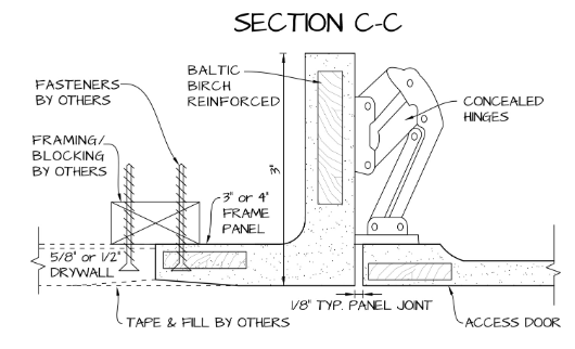 Louver Square Hinged