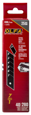 OLFA 25mm HBB Ultra-Sharp Black Snap Blade