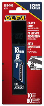 OLFA 18mm LBB Ultra-Sharp Black Snap Blade