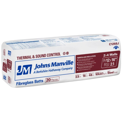 R-12 Johns Manville Fiberglass 3-1/2