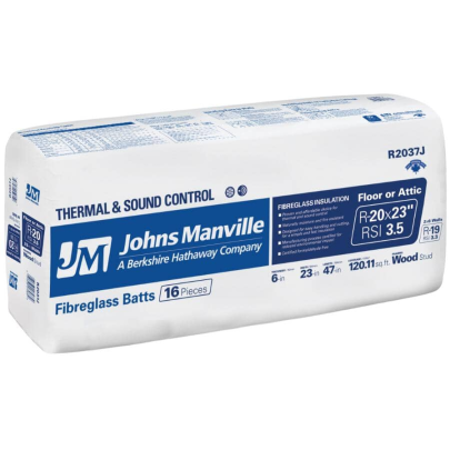 R-20 Johns Manville Fiberglass 6in