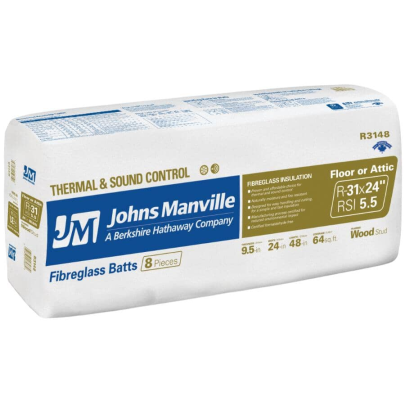 R-31 Johns Manville Fiberglass 11.3in