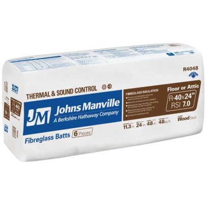R-40 Johns Manville Fiberglass 11.3in